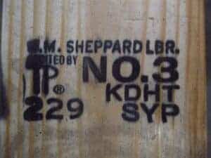 A mill stamp from one our suppliers. This shows the wood is ISPM compliant.