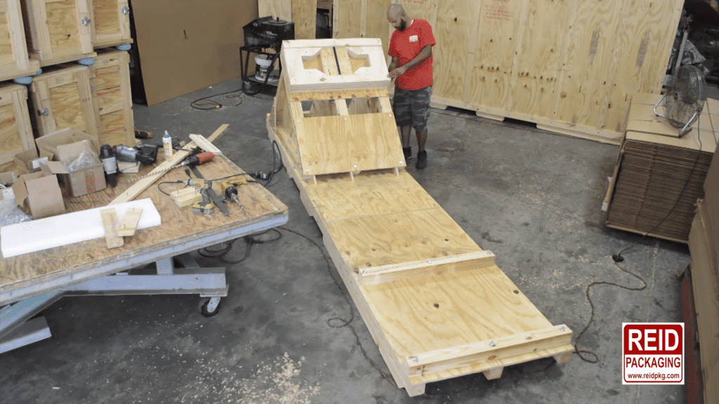 aerospace crate in construction